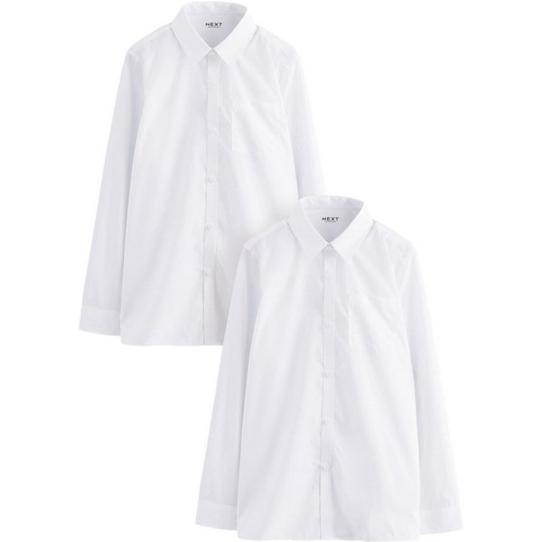 Next Langarmhemd Regular Fit Hemd mit extra langen Ärmeln (2-tlg)