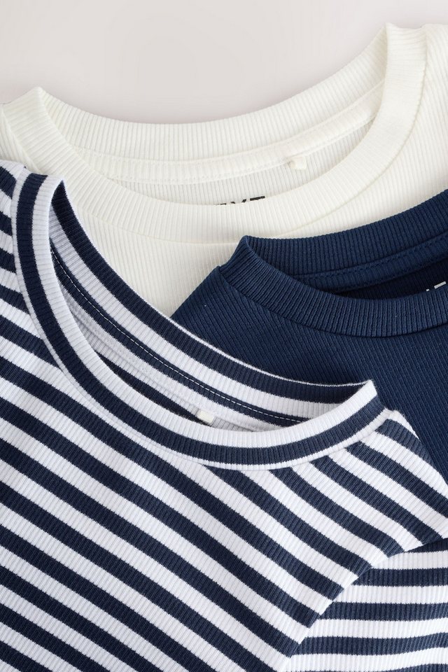 Next Langarmshirt 3er-Pack gerippte Langarmoberteile (3-tlg) – Bild 5 von 5