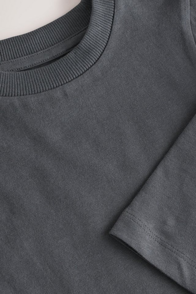 Next Langarmshirt Einfarbiges Shirt (1-tlg) – Bild 3 von 5