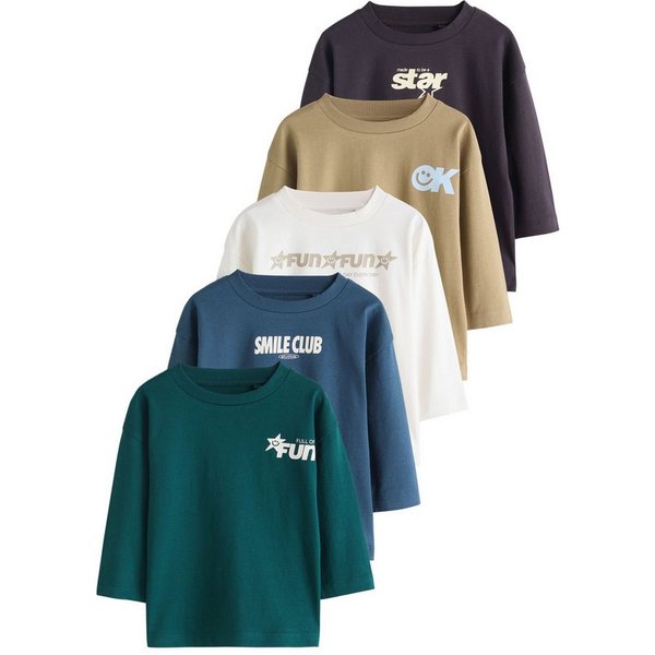 Next Langarmshirt Langarm-Shirts, 5er-Pack (5-tlg)