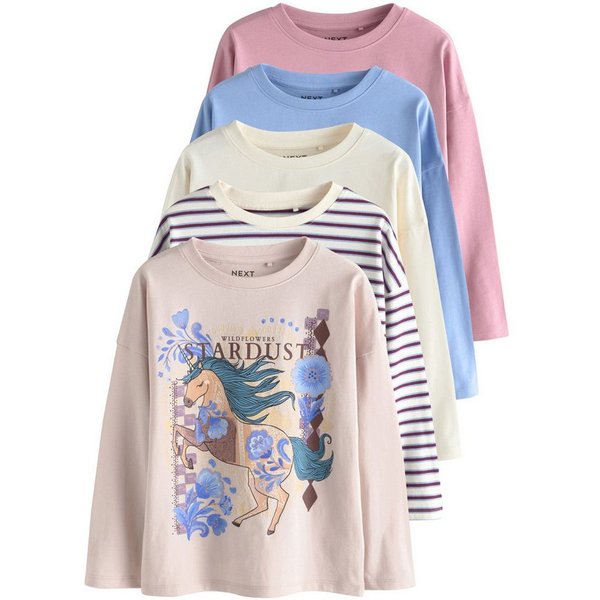 Next Langarmshirt Langarm-Shirts, 5er-Pack (5-tlg)