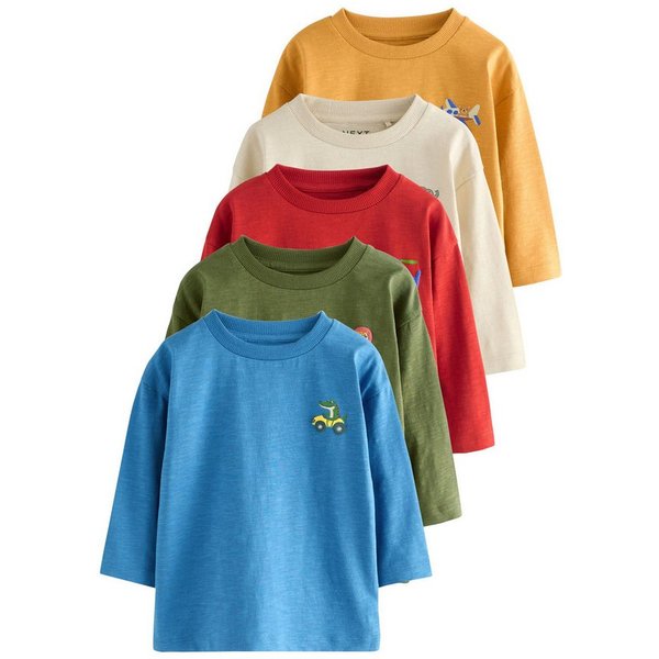 Next Langarmshirt Langarm-Shirts, 5er-Pack (5-tlg)
