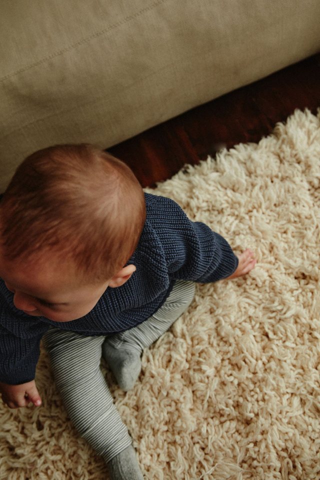 Next Langarmshirt & Leggings Gestricktes Baby-Set mit Pullover und Leggings (2-tlg) – Bild 3 von 5