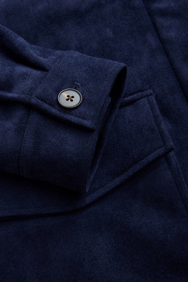 Next Ledermantel Jacke aus Kunstvelourleder mit Trichterkragen (1-tlg) – Bild 4 von 5