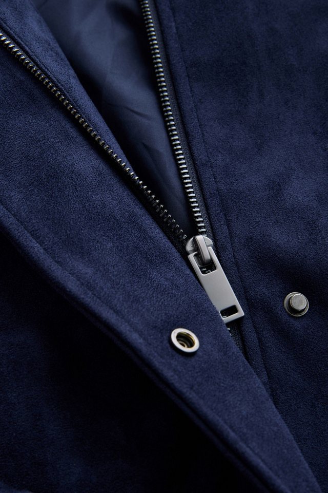 Next Ledermantel Jacke aus Kunstvelourleder mit Trichterkragen (1-tlg) – Bild 5 von 5