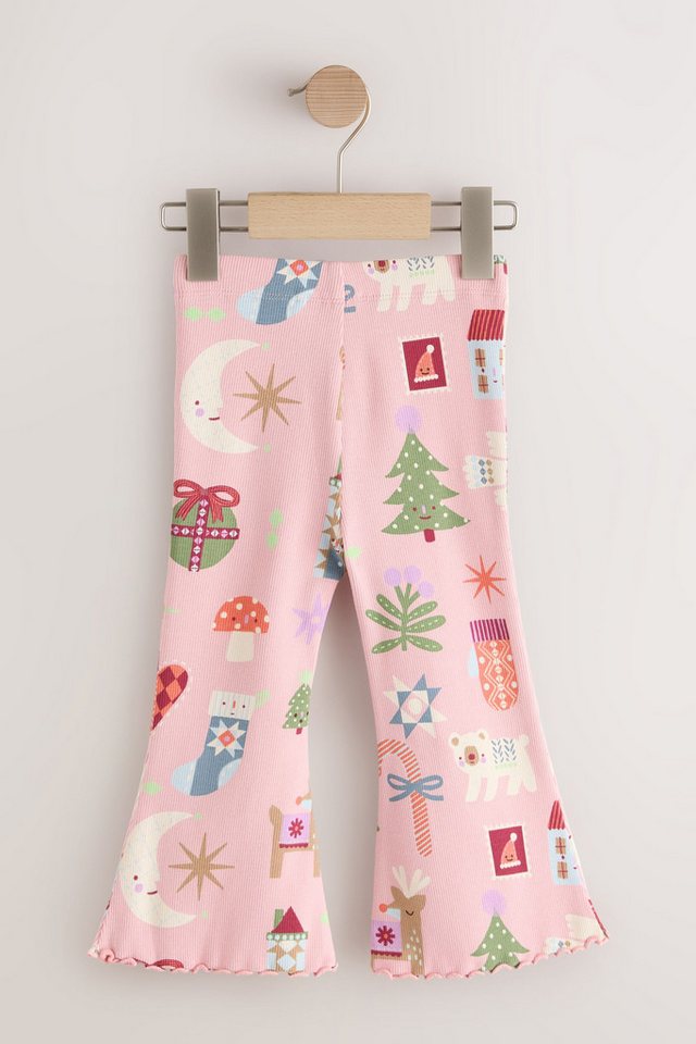 Next Leggings Gerippte Leggings mit Schlag, Weihnachten (1-tlg) – Bild 2 von 5