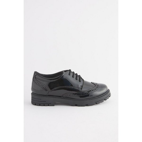 Next Markante Schnür-Brogues aus Leder, weite Passform Budapester