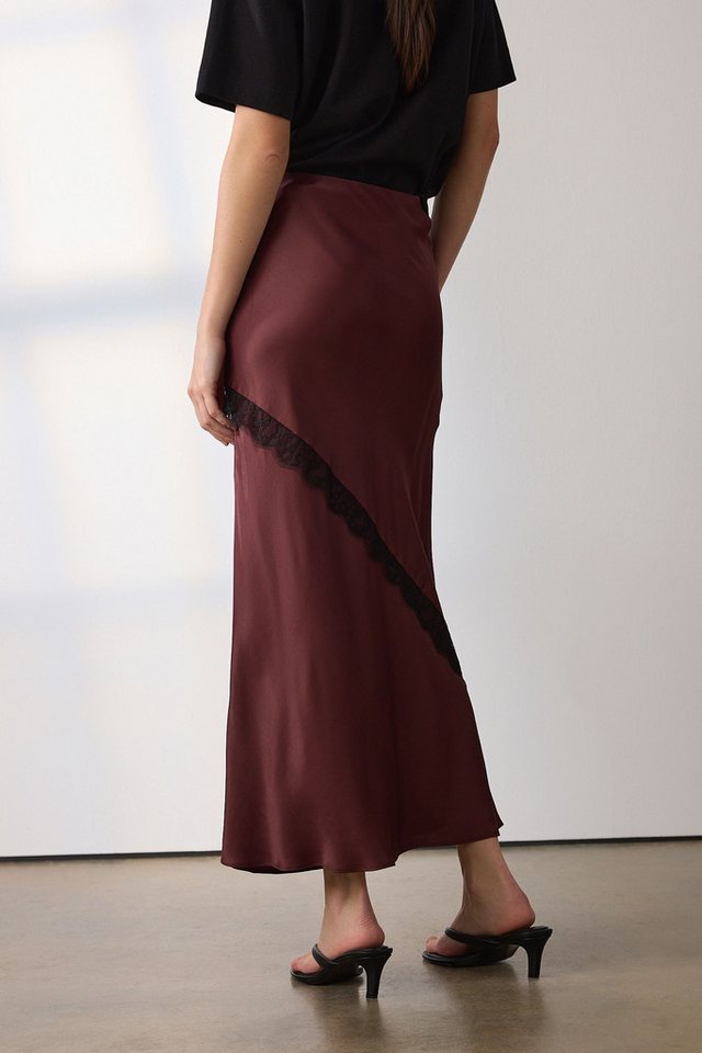 Next Maxirock Satin-Maxirock mit Spitze (1-tlg) – Bild 2 von 5