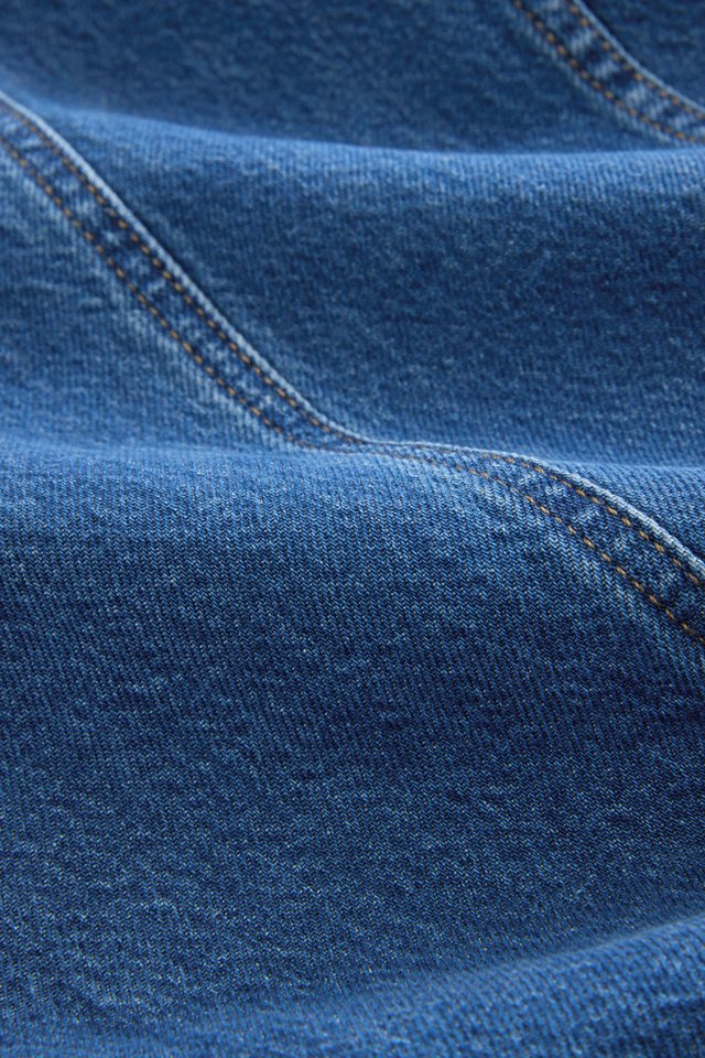 Next Midikleid Geknöpftes, ärmelloses Denim-Midikleid, Kurzgröße (1-tlg) – Bild 4 von 5