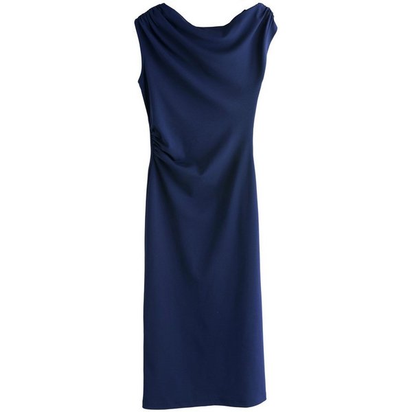 Next Midikleid Gerafftes, drapiertes Midikleid (1-tlg)