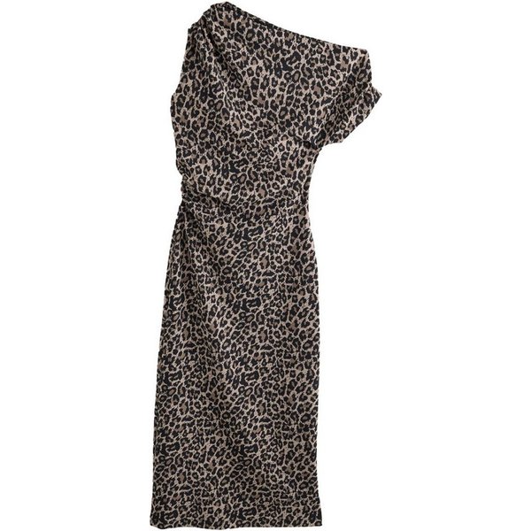 Next Midikleid Gerafftes, drapiertes Midikleid (1-tlg)