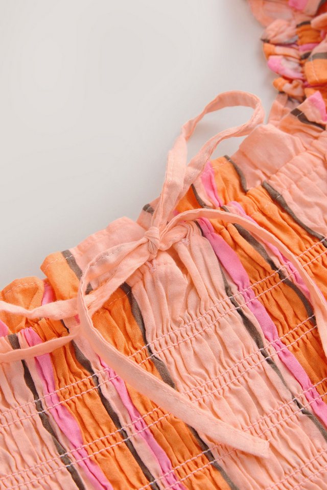 Next Midikleid Gerafftes Midikleid mit Puffärmeln (1-tlg) – Bild 4 von 5