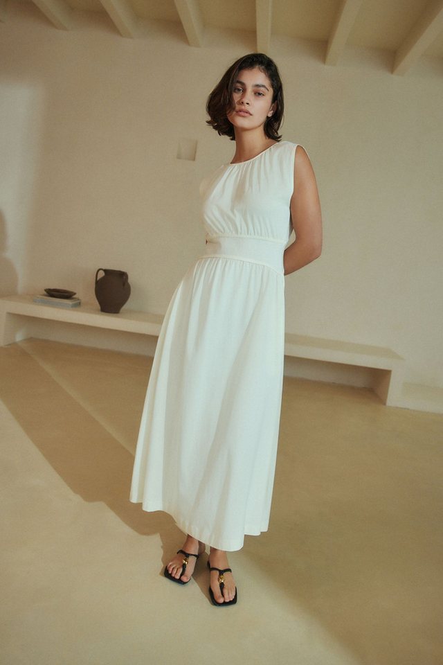 Next Midikleid Sommerliches, tailliertes Jersey-Midikleid (1-tlg) – Bild 4 von 5