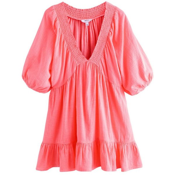 Next Minikleid Minikleid mit V-Ausschnitt (1-tlg)
