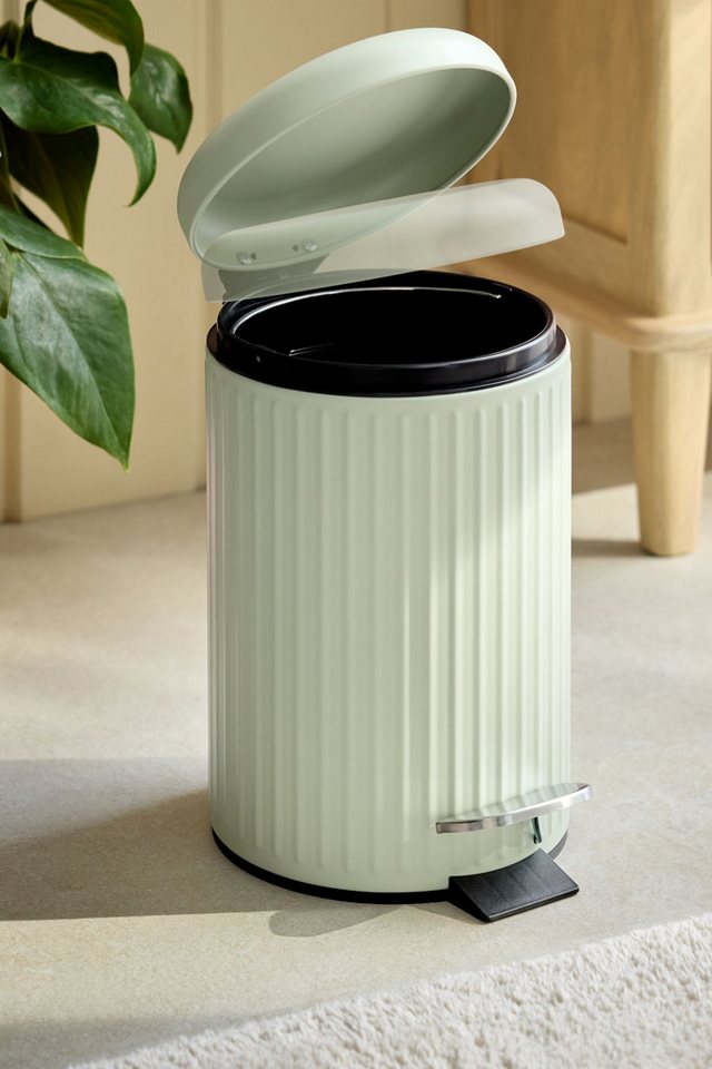 Next Mülleimer Gerippter 3-Liter-Treteimer mit Softclose-Deckel – Bild 2 von 4