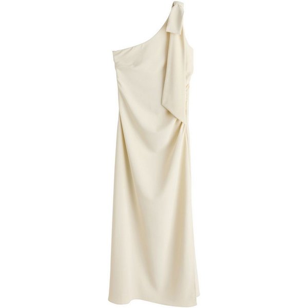 Next One-Shoulder-Kleid Brautjungfern-Maxikleid mit Schulterschleife (1-tlg)