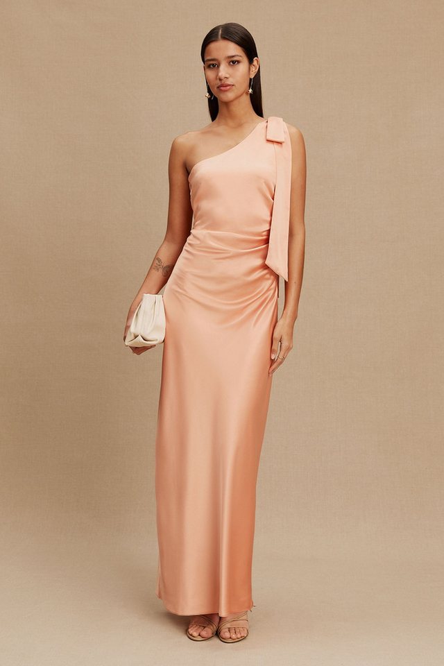 Next One-Shoulder-Kleid Brautjungfern-Maxikleid mit Schulterschleife (1-tlg) – Bild 5 von 5