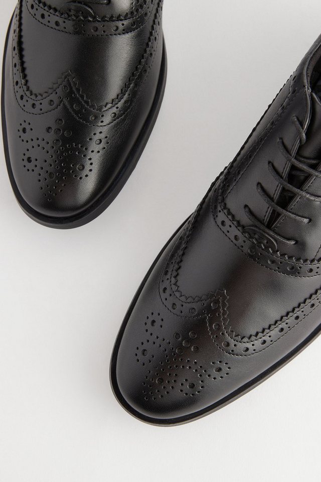 Next Oxford-Brogues aus Leder, weite Passform Budapester – Bild 4 von 5