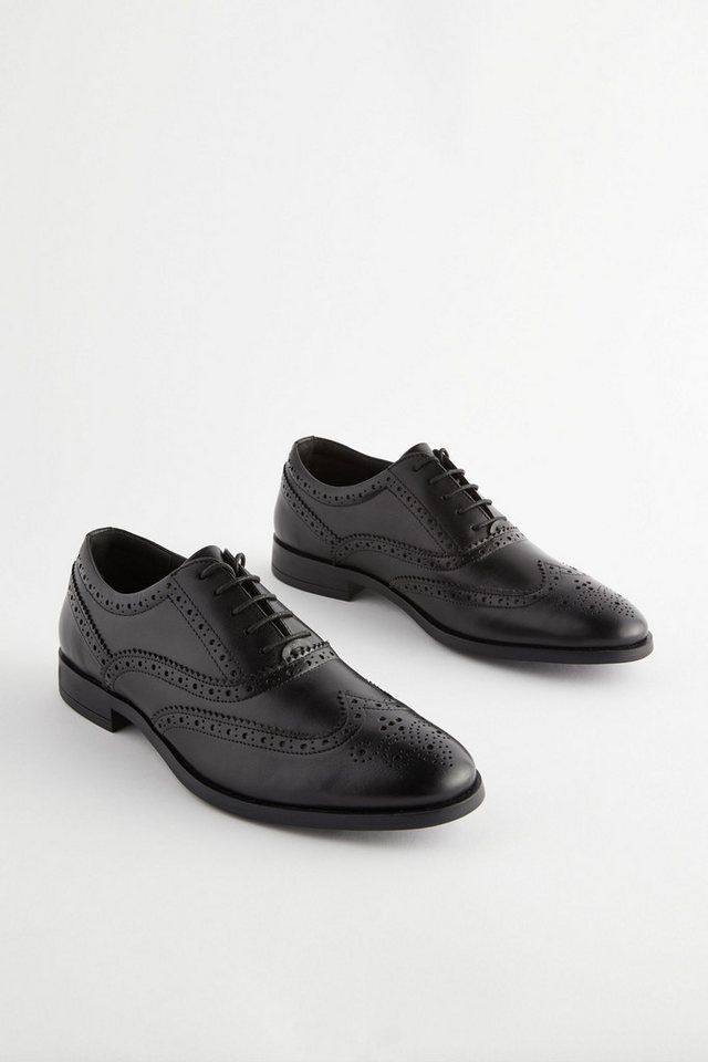 Next Oxford-Brogues aus Leder, weite Passform Budapester – Bild 5 von 5