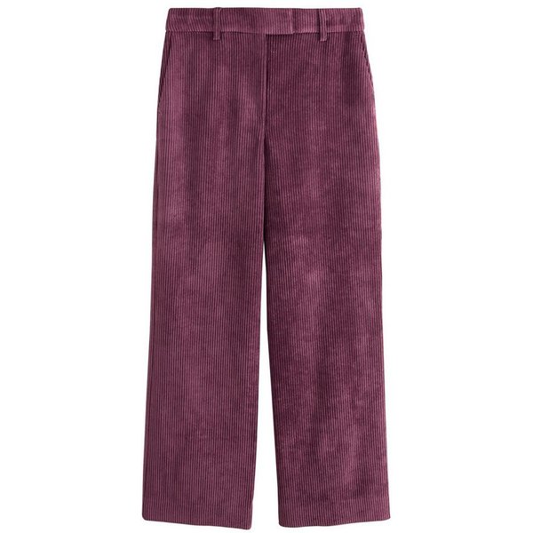 Next Palazzohose Cordhose mit weitem Bein, Kurzgröße (1-tlg)