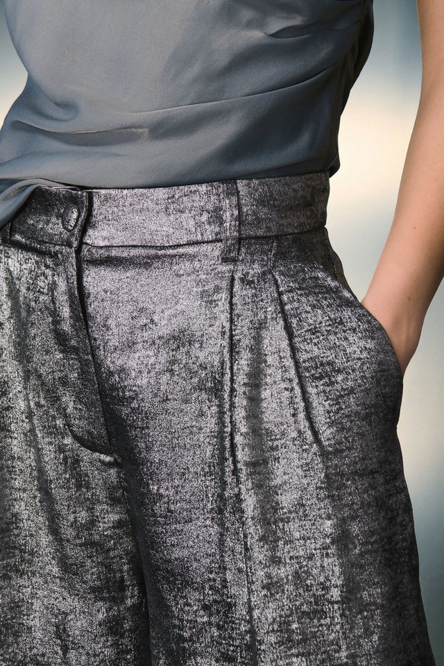 Next Palazzohose Superweite Metallic-Hose, Kurzgröße (1-tlg) – Bild 5 von 5