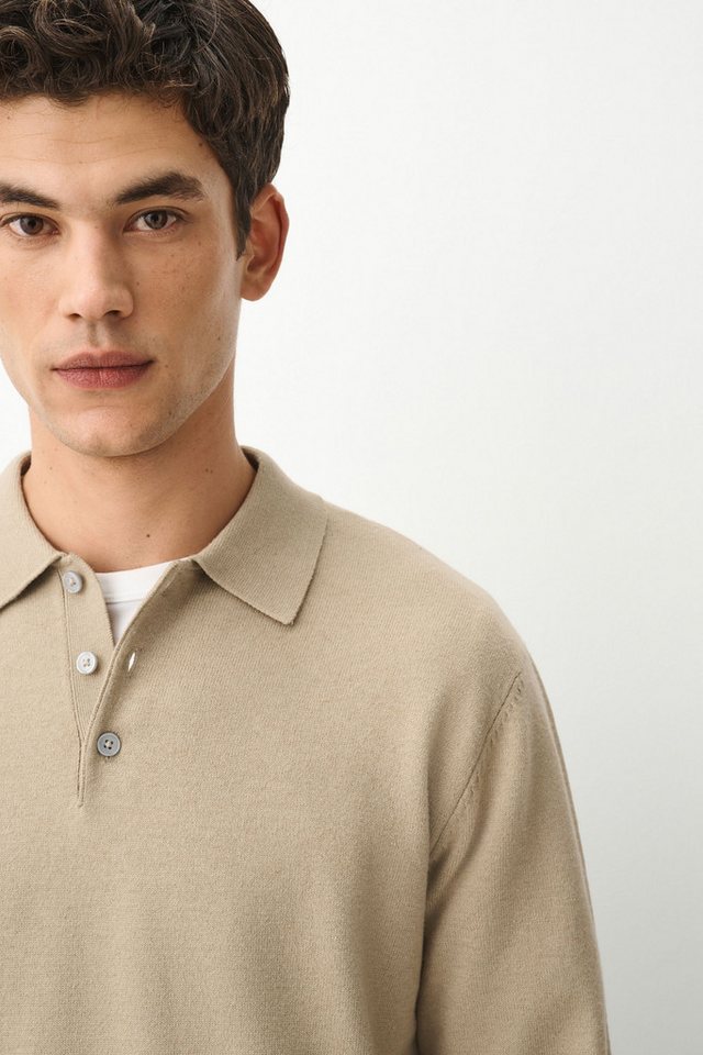 Next Polokragenpullover Essential Regular Fit Poloshirt aus Strick (1-tlg) – Bild 3 von 5