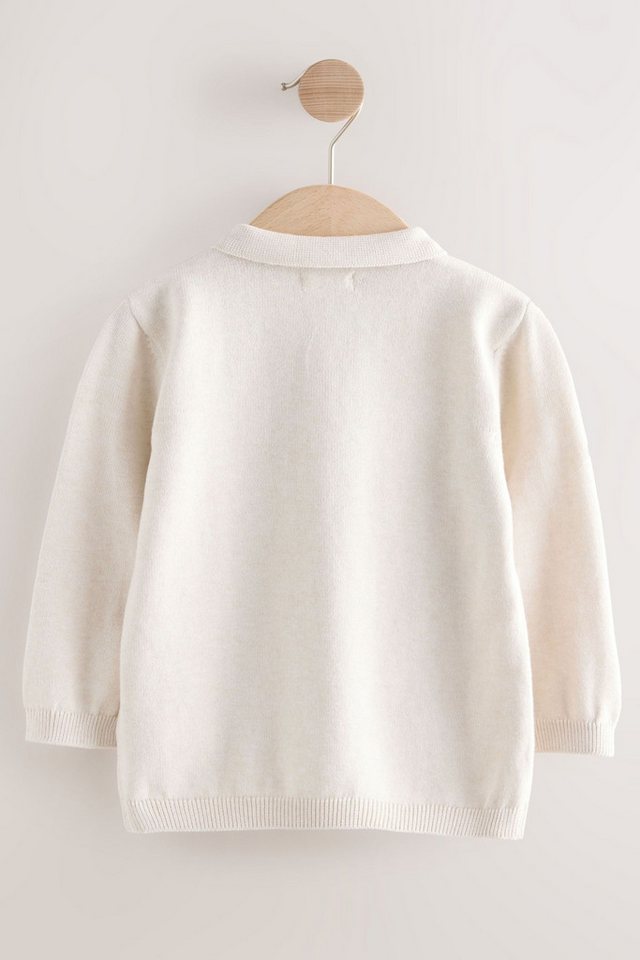 Next Polokragenpullover Strick-Poloshirt mit Weihnachtsstickerei (1-tlg) – Bild 2 von 5