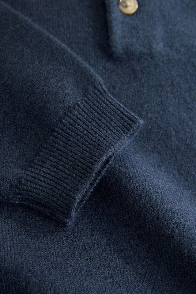 Next Polokragenpullover Strick-Poloshirt mit geknöpftem Kontrastkragen (1-tlg) – Bild 4 von 4