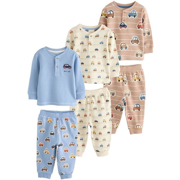 Next Pyjama 3er-Pack Snuggle Schlafanzüge, Transport (6 tlg)