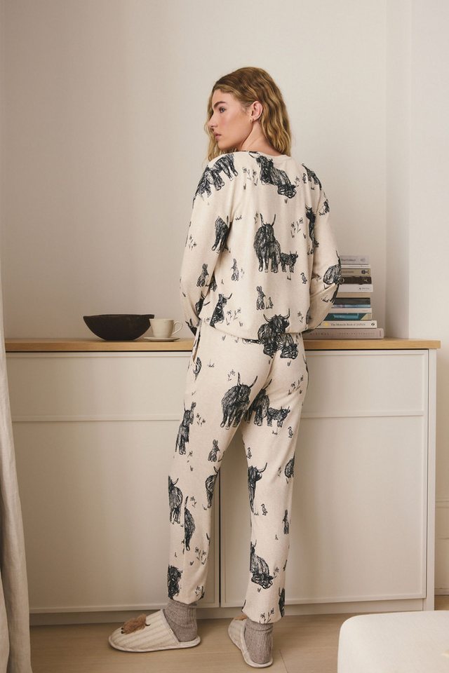 Next Pyjama Langärmeliger, gemütlicher Schlafanzug, Kurzgröße (2 tlg) – Bild 2 von 5