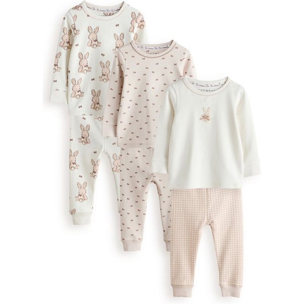 Next Pyjama Schlafanzüge mit floralem Muster, 3er-Pack (6 tlg)
