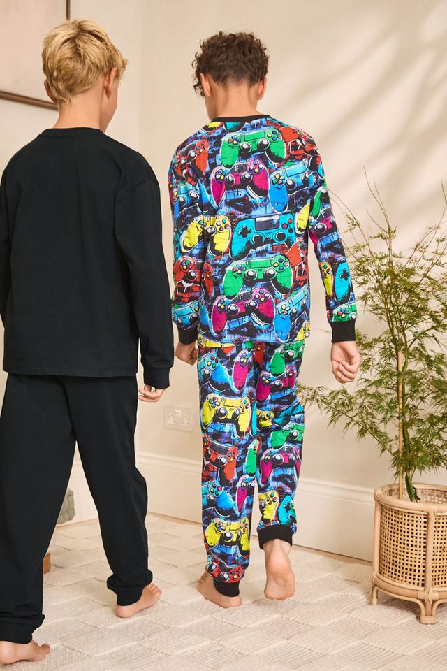 Next Pyjama Schlafanzüge mit langen Ärmeln, 2er-Pack (4 tlg) – Bild 2 von 5