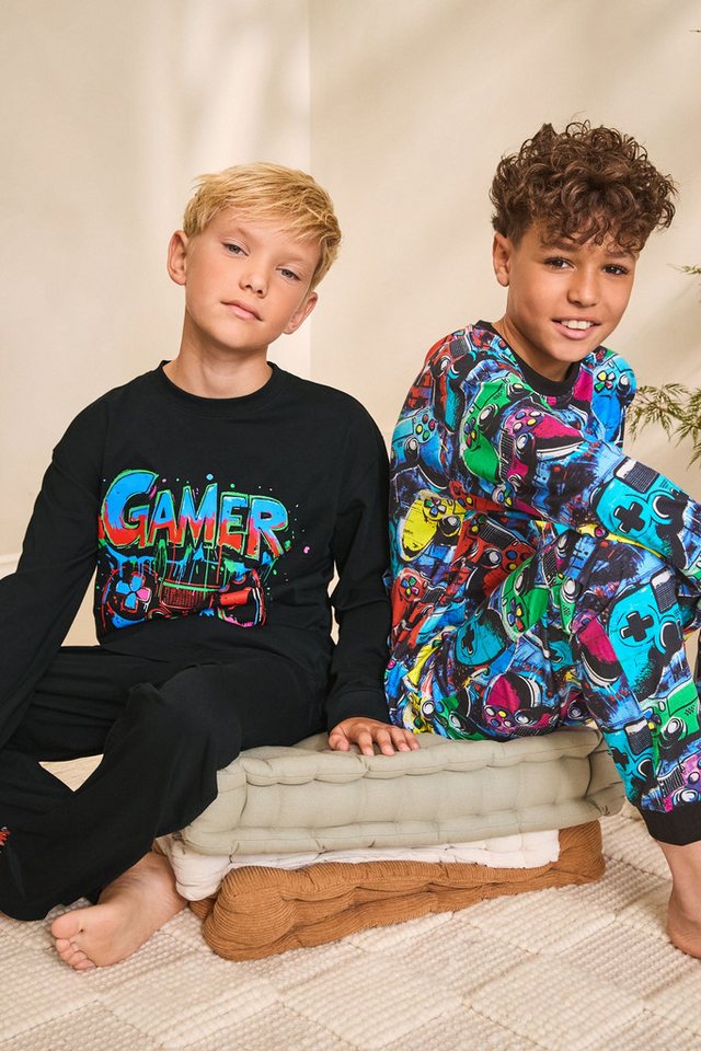 Next Pyjama Schlafanzüge mit langen Ärmeln, 2er-Pack (4 tlg) – Bild 3 von 5