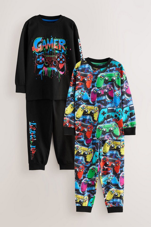 Next Pyjama Schlafanzüge mit langen Ärmeln, 2er-Pack (4 tlg) – Bild 4 von 5
