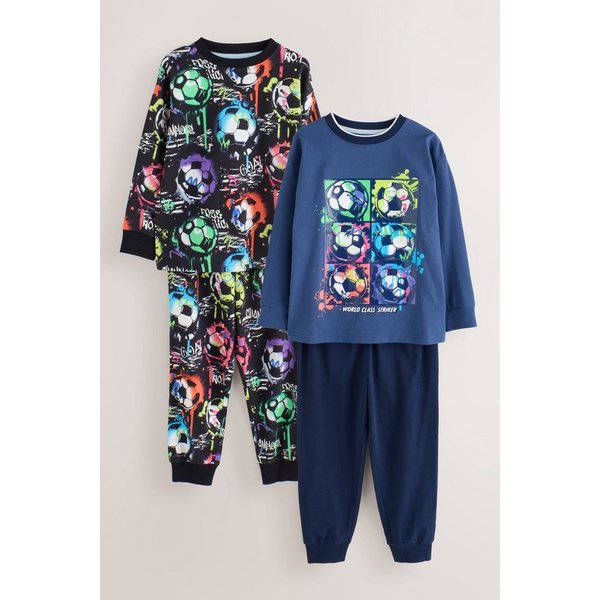 Next Pyjama Schlafanzüge mit langen Ärmeln, 2er-Pack (4 tlg)