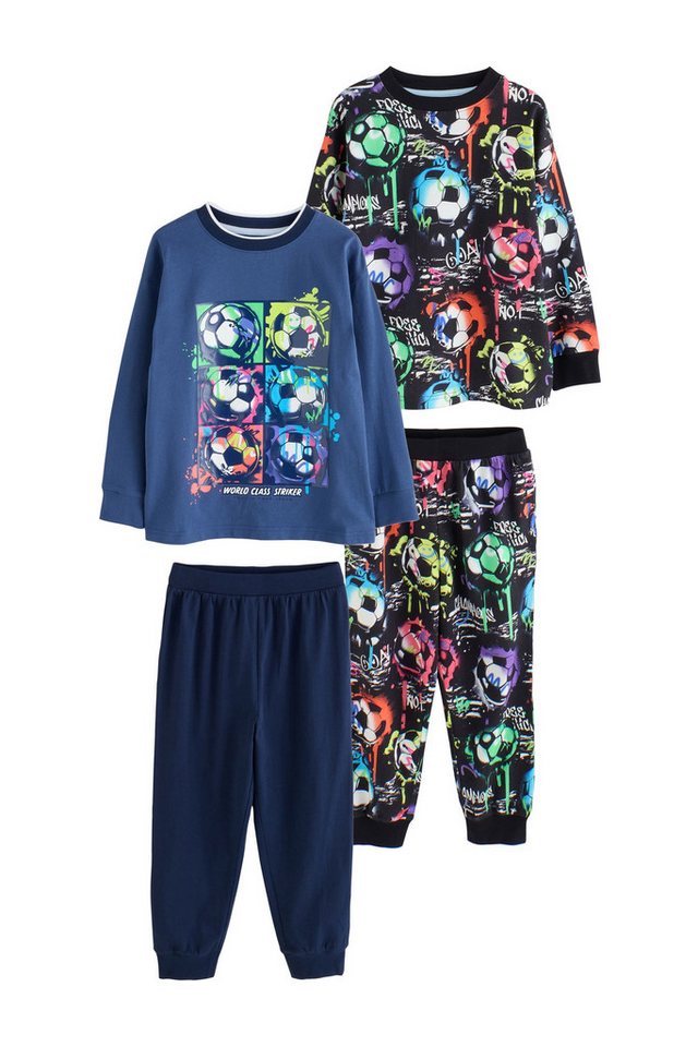 Next Pyjama Schlafanzüge mit langen Ärmeln, 2er-Pack (4 tlg) – Bild 5 von 5