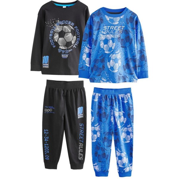 Next Pyjama Schlafanzüge mit langen Ärmeln, 2er-Pack (4 tlg)