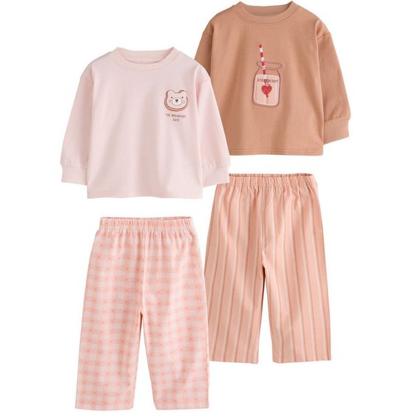 Next Pyjama Schlafanzüge mit weitem Bein, 2er-Pack (4 tlg)