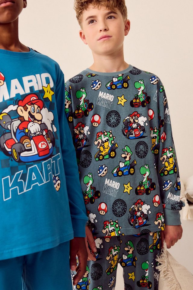 Next Pyjama Schlafanzug mit Jogginghose Baumwolle, 2er-Pack (4 tlg) – Bild 3 von 5