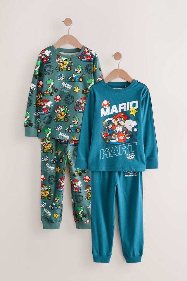 Next Pyjama Schlafanzug mit Jogginghose Baumwolle, 2er-Pack (4 tlg) – Bild 4 von 5