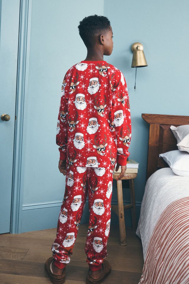 Next Pyjama Pyjama-Set mit Weihnachtsmotiv (2 tlg) – Bild 2 von 5