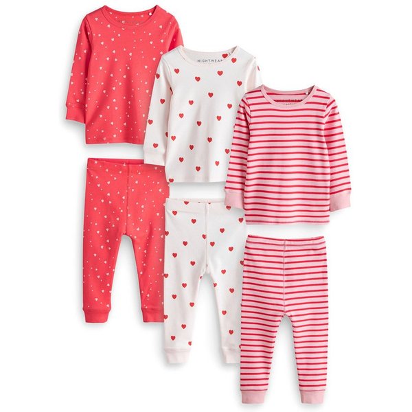 Next Pyjama Snuggle Schlafanzüge, 3er-Pack (6 tlg)