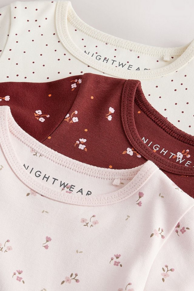 Next Pyjama Snuggle Schlafanzüge mit Blümchenprint, 3er-Pack (6 tlg) – Bild 4 von 5
