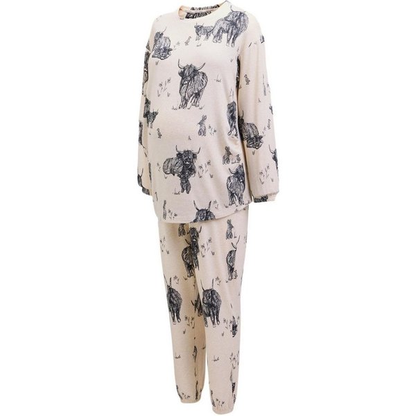 Next Pyjama Weicher, langärmeliger Schlafanzug, Umstandsmode (2 tlg)