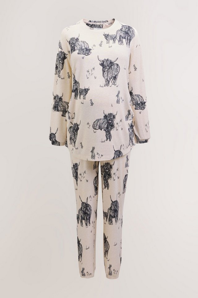 Next Pyjama Weicher, langärmeliger Schlafanzug, Umstandsmode (2 tlg) – Bild 2 von 5