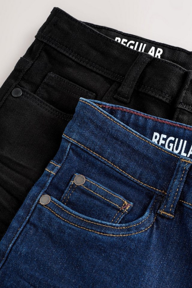 Next Regular-fit-Jeans Regular Fit Stretch-Jeans, 2er-Pack (2-tlg) – Bild 5 von 5