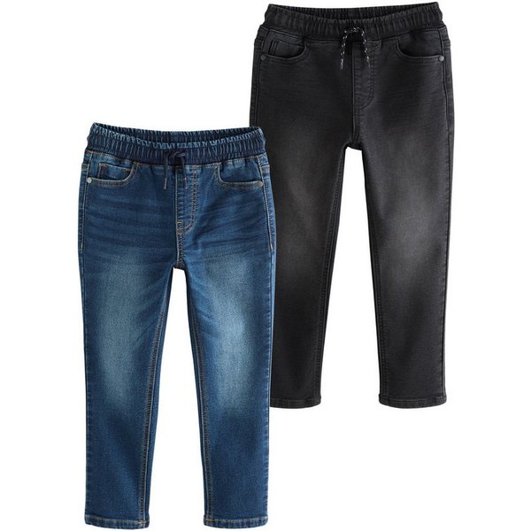 Next Regular-fit-Jeans Stretch-Jeans mit Elastikbund Regular Fit 2er-Pack (2-tlg)