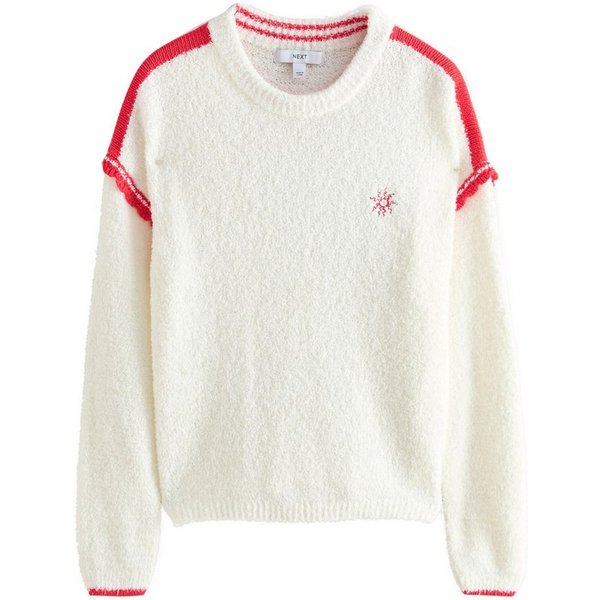 Next Rundhalspullover Frottee-Pullover mit hohem Baumwollanteil (1-tlg)
