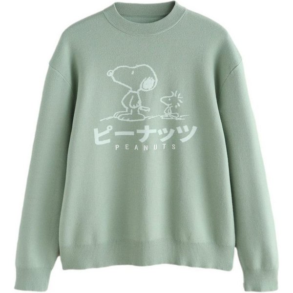 Next Rundhalspullover Relaxed Fit Rundhalspullover mit Snoopy-Print (1-tlg)