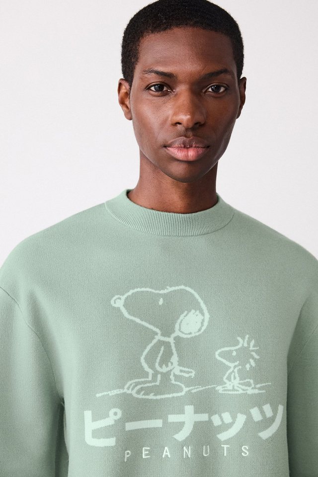 Next Rundhalspullover Relaxed Fit Rundhalspullover mit Snoopy-Print (1-tlg) – Bild 5 von 5